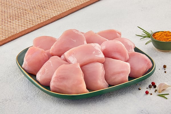 Chicken Boneless - Cubes 450 g (12-16 pcs) - Fresh, Antibiotic Residue Free