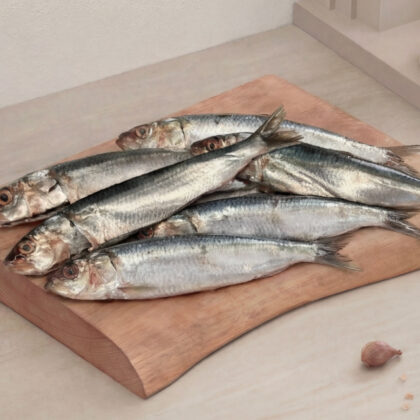 Sardine Medium - Whole Cleaned & Gutted (with tail) 650 g (18-22 pcs) - Fresh, Never Frozen